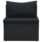Poly Rattan Tuinset met opbergbare hoekbanken en voetensteunen - Tuinsets