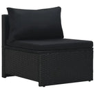 Poly Rattan Tuinset met opbergbare hoekbanken en voetensteunen - Tuinsets