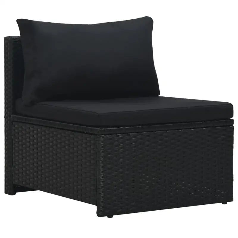 Poly Rattan Tuinset met opbergbare hoekbanken en voetensteunen - Tuinsets