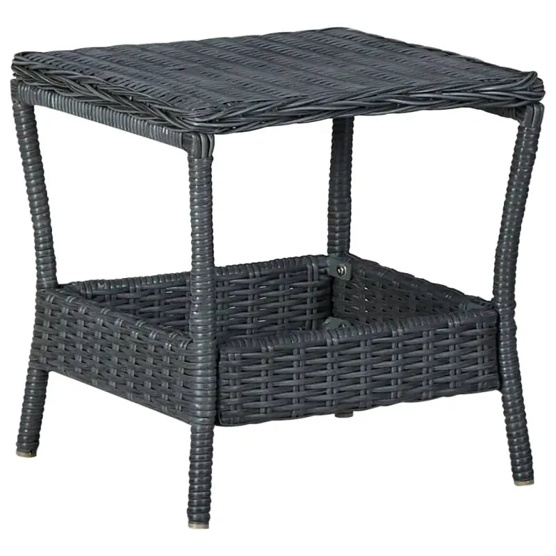 Poly rattan tuinset met verstelbare stoelen en mooie afmetingen - Donkergrijs - Tuinsets