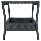 Poly rattan tuinset met verstelbare stoelen en mooie afmetingen - Donkergrijs - Tuinsets