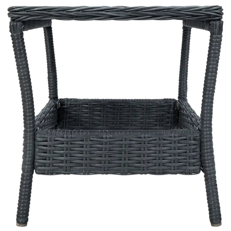 Poly rattan tuinset met verstelbare stoelen en mooie afmetingen - Donkergrijs - Tuinsets