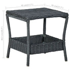 Poly rattan tuinset met verstelbare stoelen en mooie afmetingen - Donkergrijs - Tuinsets