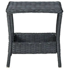 Poly rattan tuinset met verstelbare stoelen en mooie afmetingen - Donkergrijs - Tuinsets