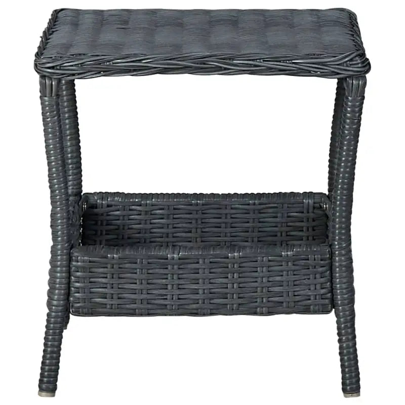 Poly rattan tuinset met verstelbare stoelen en mooie afmetingen - Donkergrijs - Tuinsets
