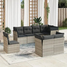 Poly Rattan Tuinset met Waterdichte Tas en Gepoedercoat Staal - Lichtgrijs / Zonder tafel - Tuinsets