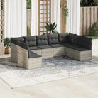 Poly Rattan Tuinset met Waterdichte Tas en Gepoedercoat Staal - Lichtgrijs / Zonder tafel - Tuinsets