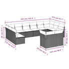 Poly Rattan Tuinset met waterdichte tas en gepoedercoat staal - Tuinsets