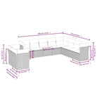 Poly Rattan Tuinset met Waterdichte Tas en Gepoedercoat Staal - Tuinsets