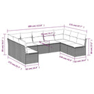 Poly Rattan Tuinset met Waterdichte Tas en Gepoedercoat Staal - Tuinsets