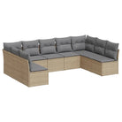 Poly Rattan Tuinset met Waterdichte Tas en Gepoedercoat Staal - Tuinsets