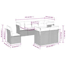 Poly Rattan Tuinset met Waterdichte Tas en Gepoedercoat Staal - Tuinsets