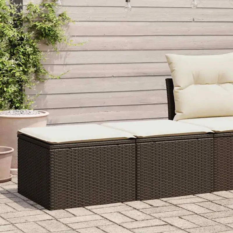 Poly Rattan Tuinset met Waterdichte Tas en Wasbare Hoes - Bruin - Tuinsets