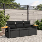 Poly Rattan Tuinset met Waterdichte Tas en Wasbare Hoezen - Zwart / Zonder tafel - Tuinsets