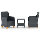 Poly Rattan Tuinset voor buiten met comfortabele stoelen en tafel - Tuinsets