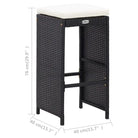 Poly Rattan Tuinset voor buiten met waterbestendige terrasbar - Ja - Tuinsets