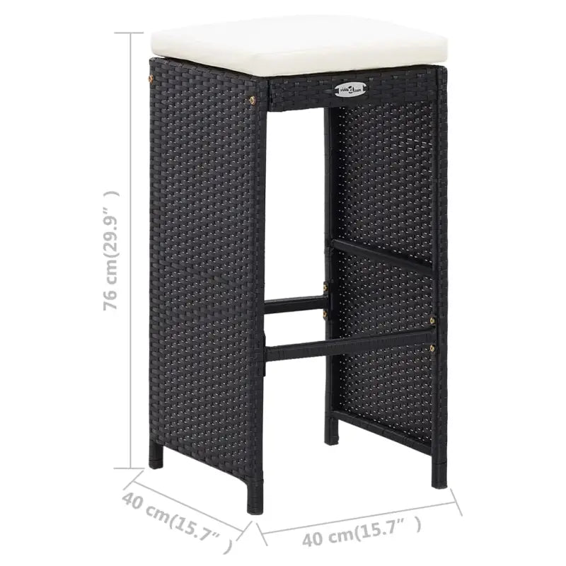 Poly Rattan Tuinset voor buiten met waterbestendige terrasbar - Ja - Tuinsets