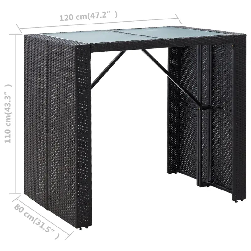 Poly Rattan Tuinset voor buiten met waterbestendige terrasbar - Ja - Tuinsets