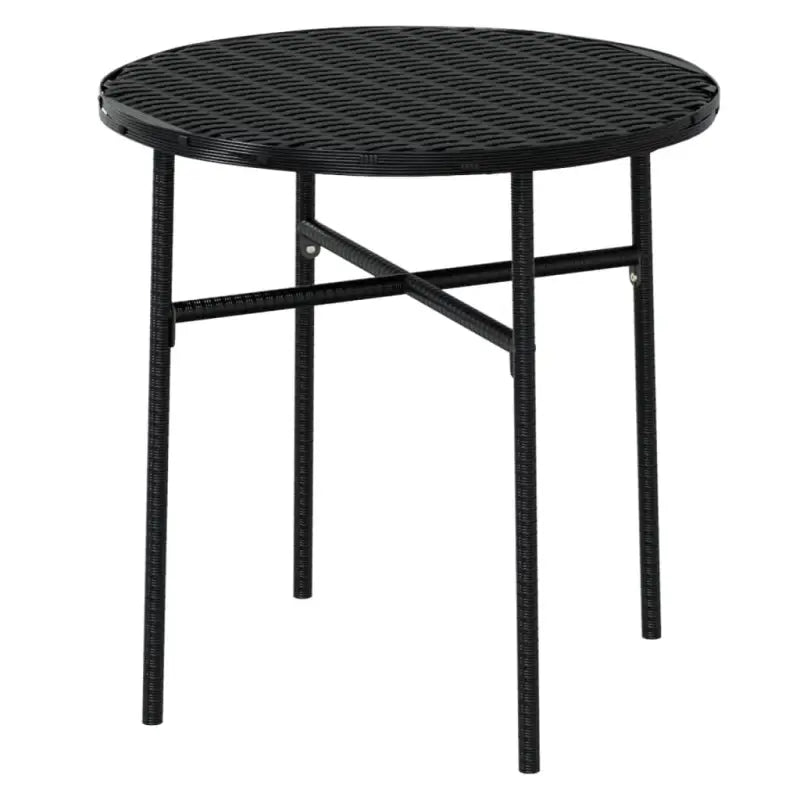 Poly Rattan Tuinset voor comfortabel buiten eten of ontspannen - Zwart - Tuinsets