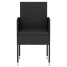 Poly Rattan Tuinset voor comfortabel buiten eten of ontspannen - Zwart - Tuinsets