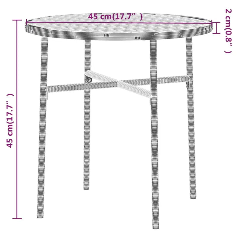 Poly Rattan Tuinset voor comfortabel buiten eten of ontspannen - Zwart - Tuinsets