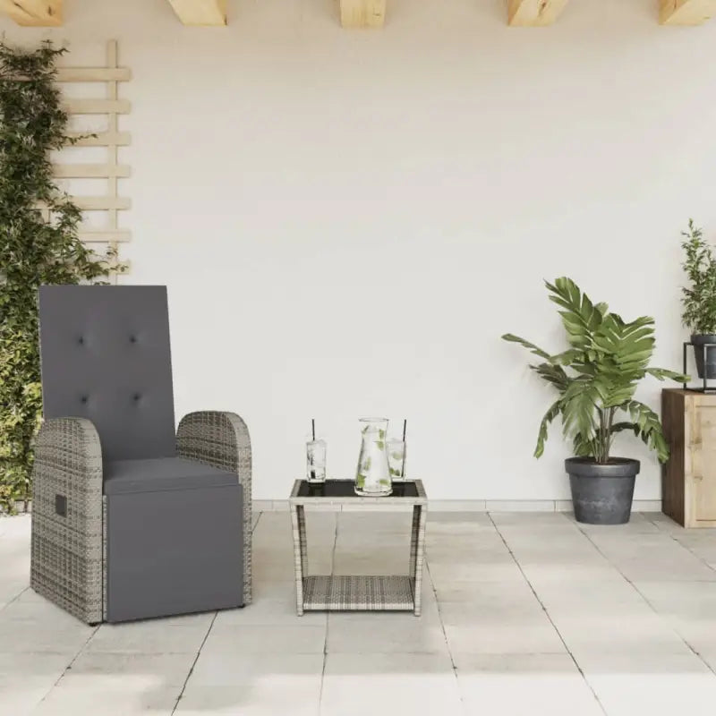 Poly rattan tuinset voor comfortabele zitervaring en gemakkelijk schoonmaken - Met voetensteun - Tuinsets