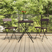 Poly Rattan Tuinset voor Diner en Ontspanning in de Tuin of Op Balkon - Tuinsets
