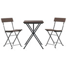 Poly Rattan Tuinset voor Diner en Ontspanning in de Tuin of Op Balkon - Tuinsets