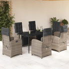 Poly rattan tuinset voor een comfortabele zitervaring en gemakkelijk schoon maken - 160 cm tafellengte / Puntige poot
