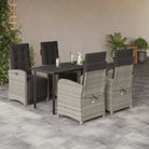 Poly rattan tuinset voor een comfortabele zitervaring gemakkelijk schoonmaken - 140 cm tafellengte / Ronde poot