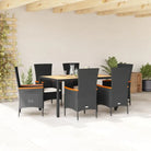 Poly rattan tuinset voor een comfortabele zitervaring met wasbare hoes - 150 cm tafellengte / stoel + Fauteuil