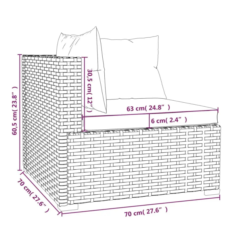 Poly Rattan Tuinset voor Familie en Vrienden Met Modulair Ontwerp - Tuinsets