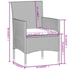 Poly rattan tuinset voor gezellige buitenmaaltijden en ontspannen plekken - Tuinsets