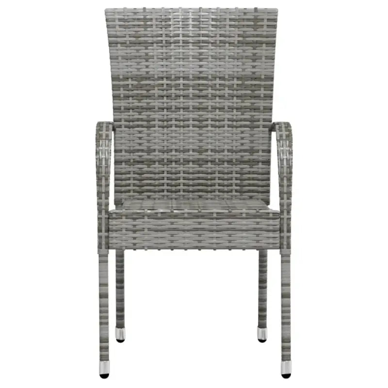 Poly rattan tuinset voor gezellige maaltijden en terrasplezier - Grijs - Tuinsets