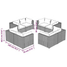 Poly Rattan Tuinset voor Ontspanning en Gezelligheid in de Buitenruimte - Tuinsets