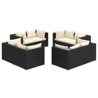 Poly Rattan Tuinset voor Ontspanning en Gezelligheid in de Buitenruimte - Tuinsets