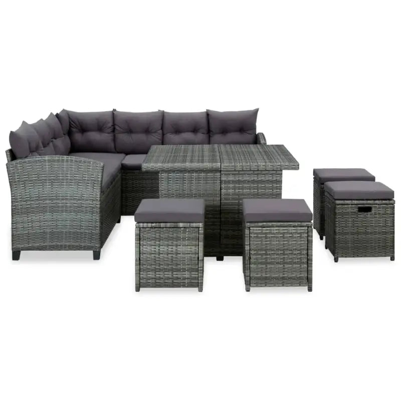 Poly Rattan Tuinset voor Ontspanning en Samenzijn in de Buitenruimte - Tuinsets