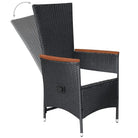 Poly rattan tuinset voor stijlvol tuinmeubilair inclusief levering bevat - Zwart - Tuinsets