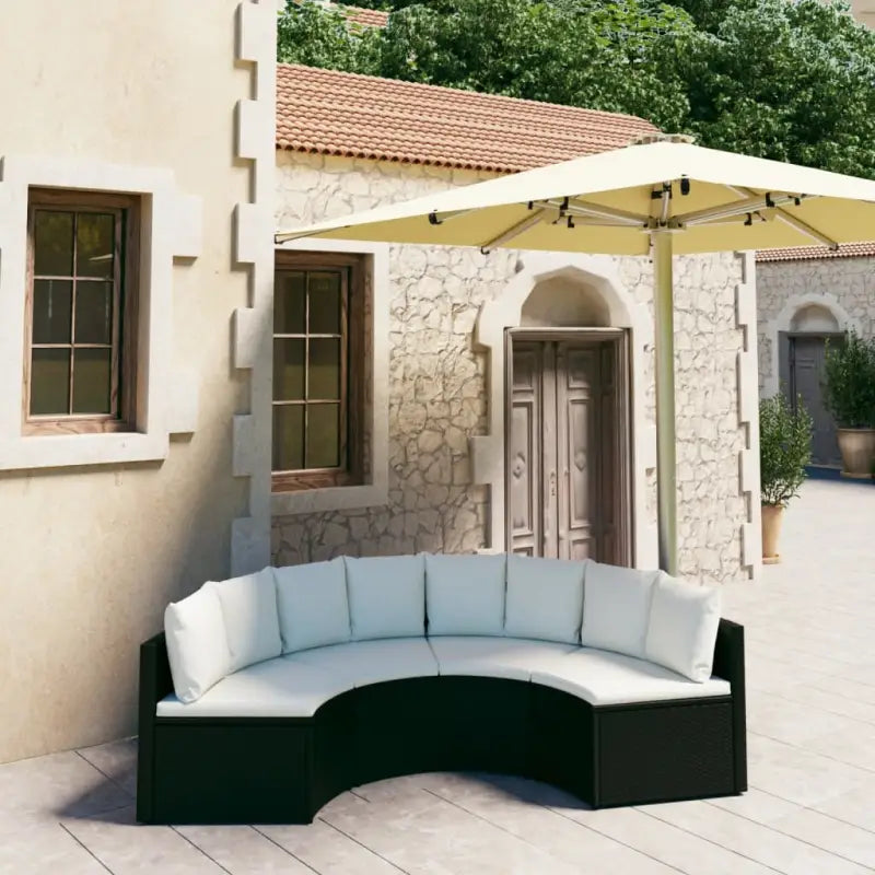 Poly Rattan Tuinsets voor een Comfortabele Loungehoek - Zwart - Tuinsets