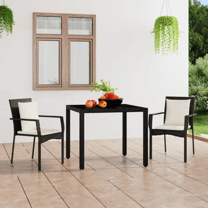 Poly Rattan Tuinsets voor een duurzame en stijlvolle tuin en terras - Zwart / 2 - Tuinsets