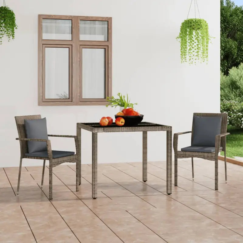 Poly Rattan Tuinsets voor een duurzame en stijlvolle tuin en terras - Grijs / 2 - Tuinsets