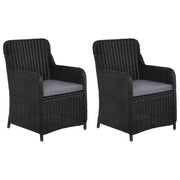 Poly rattan tuinstoelen met gepoedercoat staal levering bevat - Tuinstoelen