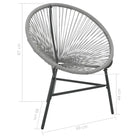 Poly rattan tuinstoelen met gepoedercoat stalen frame voor tuin en terras - Tuinstoelen