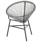 Poly rattan tuinstoelen met gepoedercoat stalen frame voor tuin en terras - Tuinstoelen