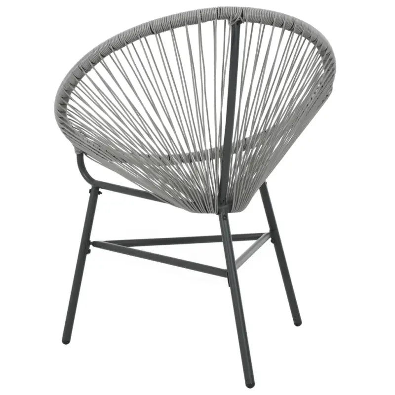 Poly rattan tuinstoelen met gepoedercoat stalen frame voor tuin en terras - Tuinstoelen
