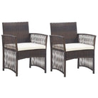 Poly Rattan Tuinstoelen met Levering Bevat voor Buitenruimtes - Bruin / 1 - Tuinstoelen