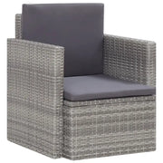 Poly rattan Tuinstoelen met moderne elegante uitstraling - Grijs / 1 - Tuinstoelen