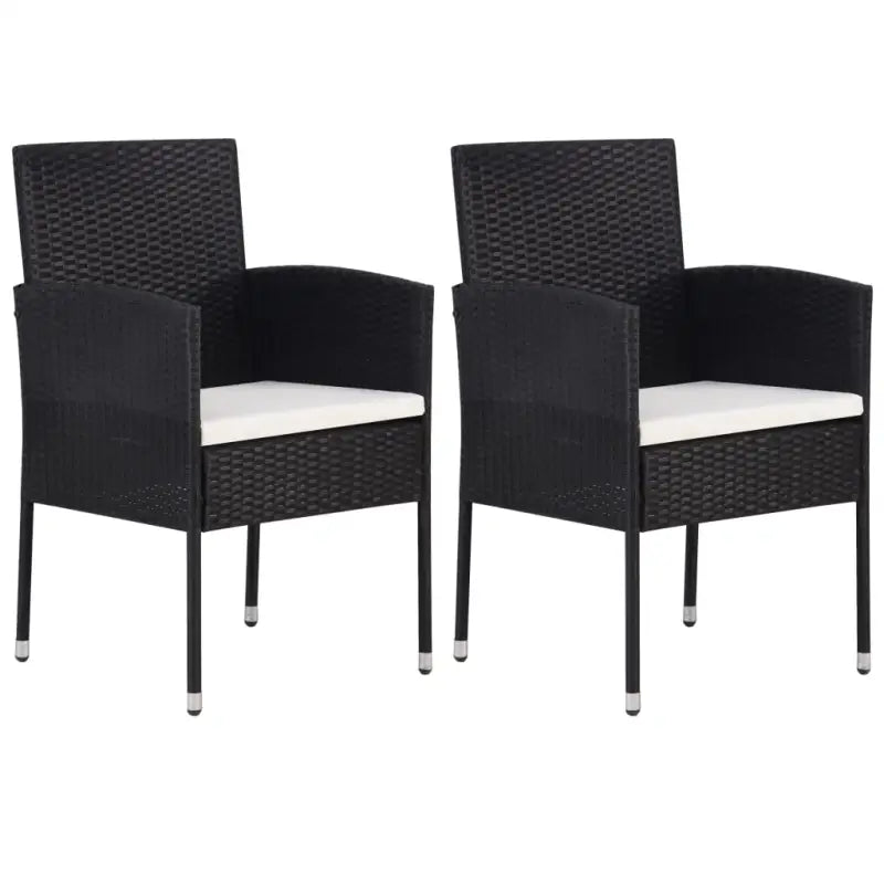 Poly rattan tuinstoelen voor een comfortabele zitervaring in de tuin - Crèmewit / 2 - Tuinstoelen