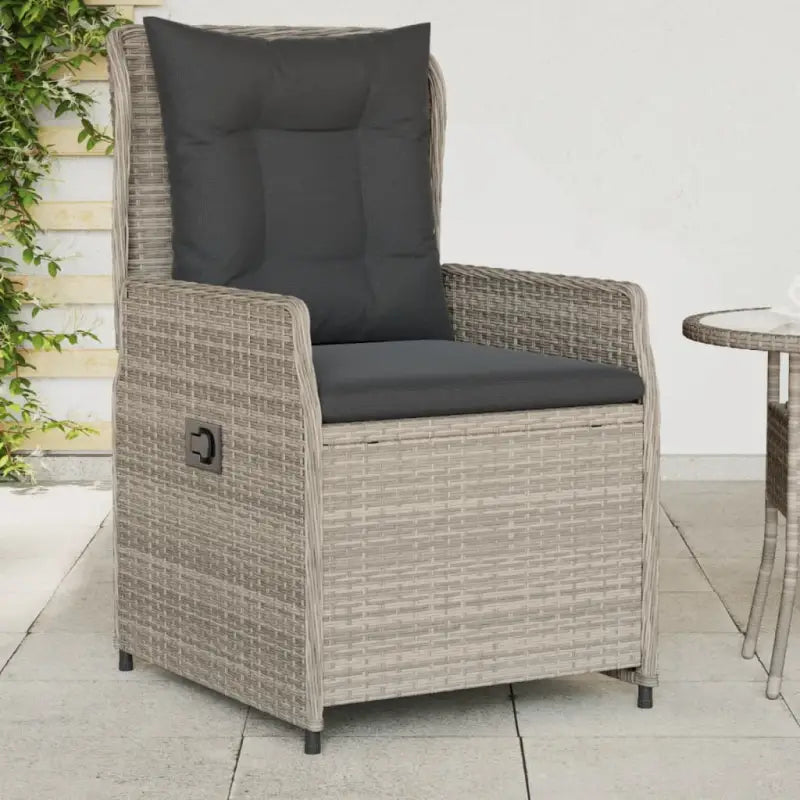 Poly Rattan Tuinstoelen voor een comfortabele zitervaring met wasbare hoes - Lichtgrijs / 1 / Dichtgeweven - Tuinstoelen