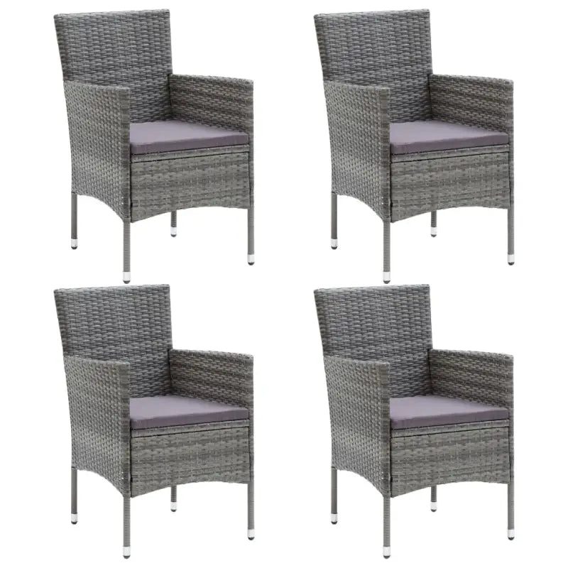 Poly rattan tuinstoelen voor een moderne en stijlvolle tuinset - Grijs / 4 - Tuinstoelen